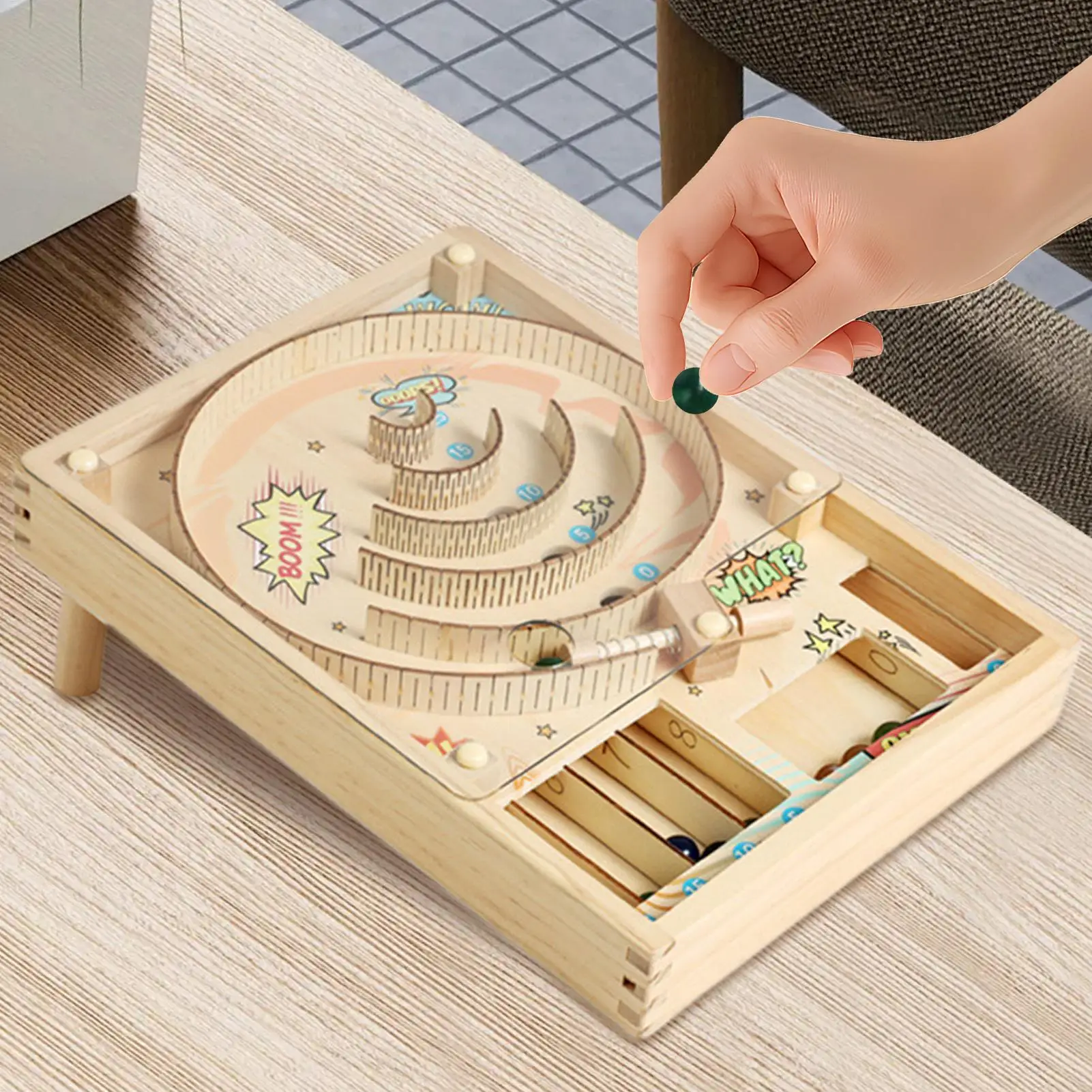 2～4人用漫画風卓上ビー玉迷路おもちゃ、子供向け誕生日パーティーの景品、幼稚園のご褒美