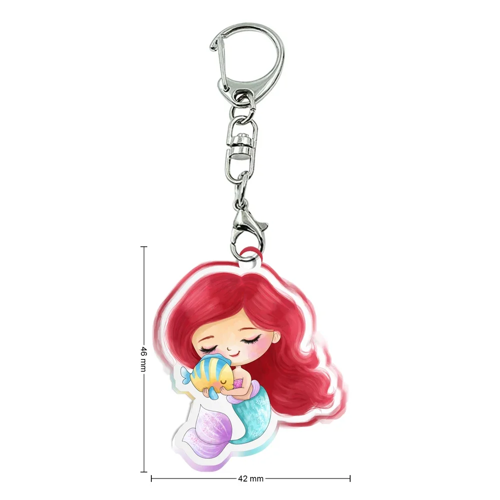 

Disney Beauty Princess Keychain Acrylic Colourful Key Chain Fashion Cute Backpack Ornaments For Girls Wholesale