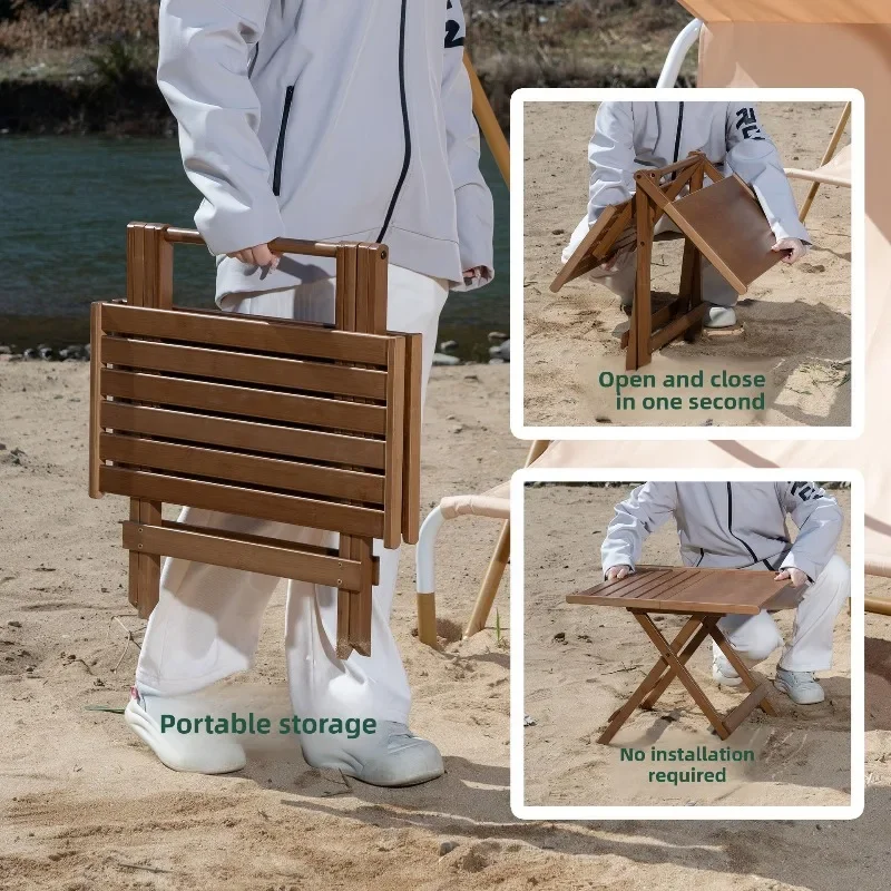 Outdoor Picnic Stall Vendor Luxury Coffee Table Coffee Tables Coffee Table for Living Room Portable Bamboo Folding Table Balcony