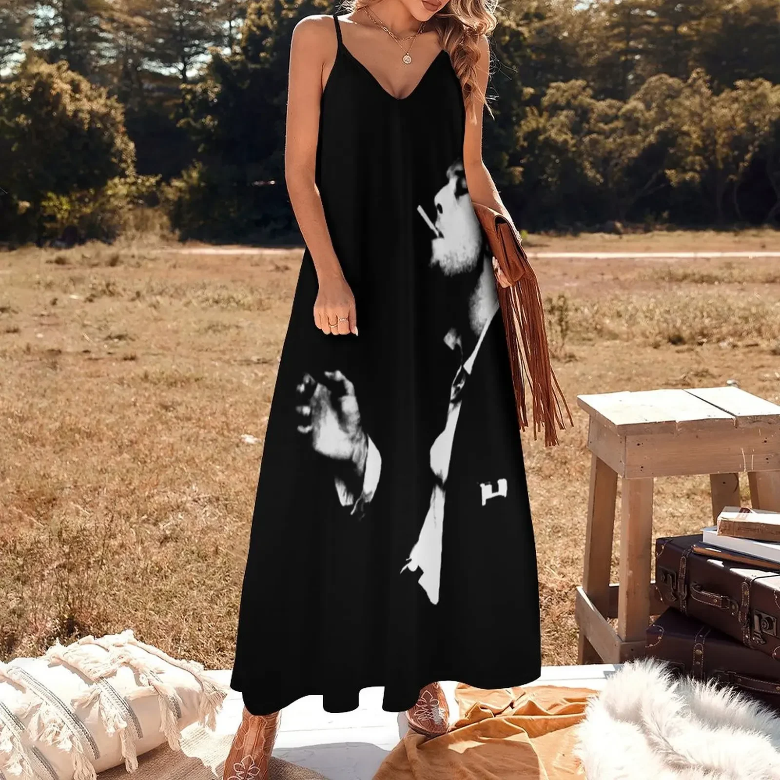 Tom Waits icon Sleeveless Dress Long dress woman evening dresses luxury 2024 Dress vintage