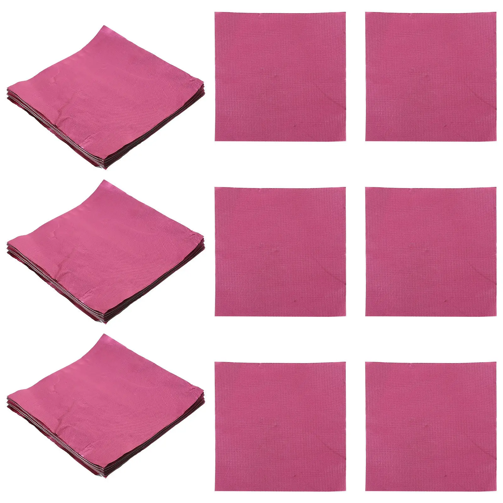 Candy Wrapping Paper for Candy Makers to Keep Sweets Clean, 100 Pink Embossed Aluminum Foil Paper Sheets