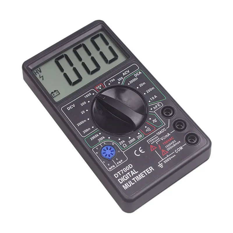 DT700D Large Screen Handheld Digital Multimeter Portable Multi Meter Voltmeter Ammeter Ohm Tester