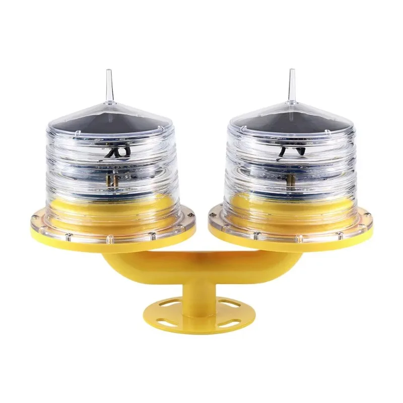 Renewable Energy Low Intensity Solar Dual Aviation Obstruction Light Warning Night