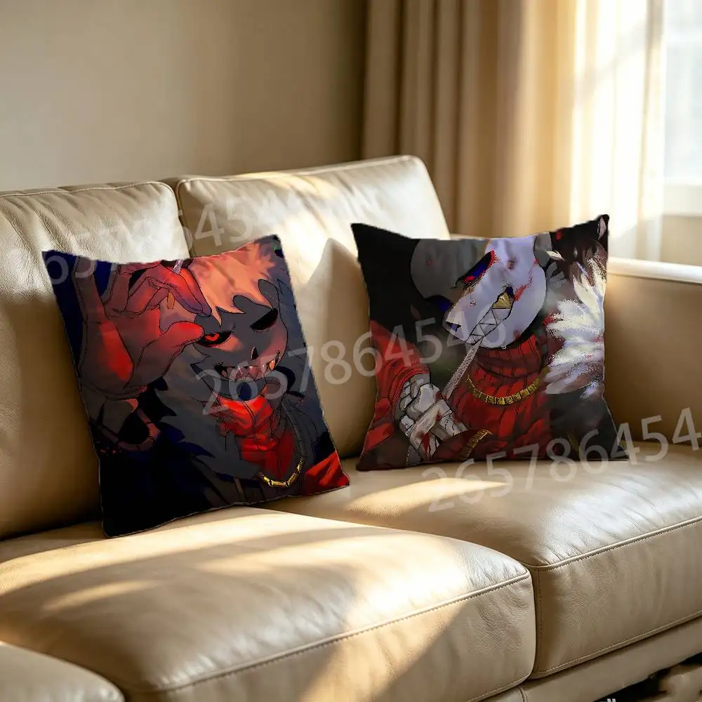 u-Underfell Fell Sans Undertale Polyester Printed Pillow Cover Square 30 35 40 45 50 55 cm Soft for Sofa Bed Car Home Decor