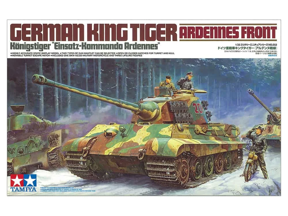 Tamiya 35252 1/35 Scale King Tiger Ardennes Front Model Kit