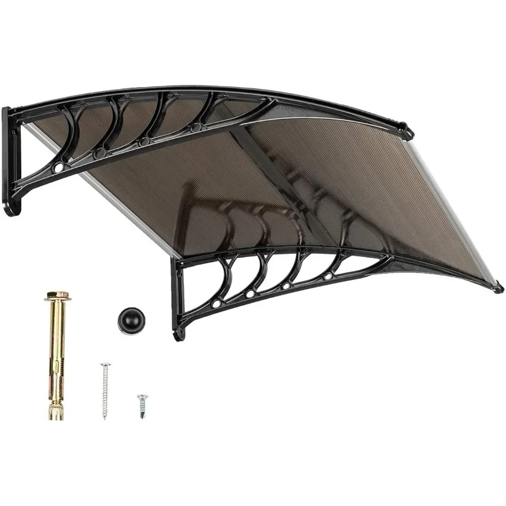 

Window Awnings for Doors Canopy, Polycarbonate Cover Front Door Outdoor Patio Awning Canopy UV Rain Snow Sunlight Protection