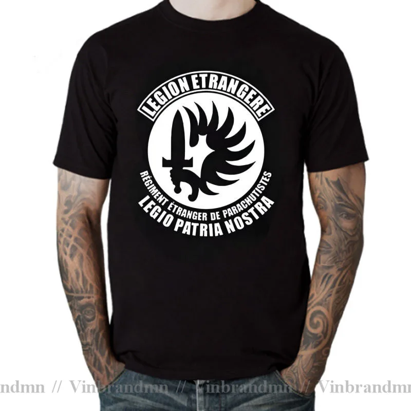 Legion Etrangere Logo Honor & Fidelity French Foreign legion T-Shirt Summer Cotton France Military Army Men's T Shirt New S-3XL