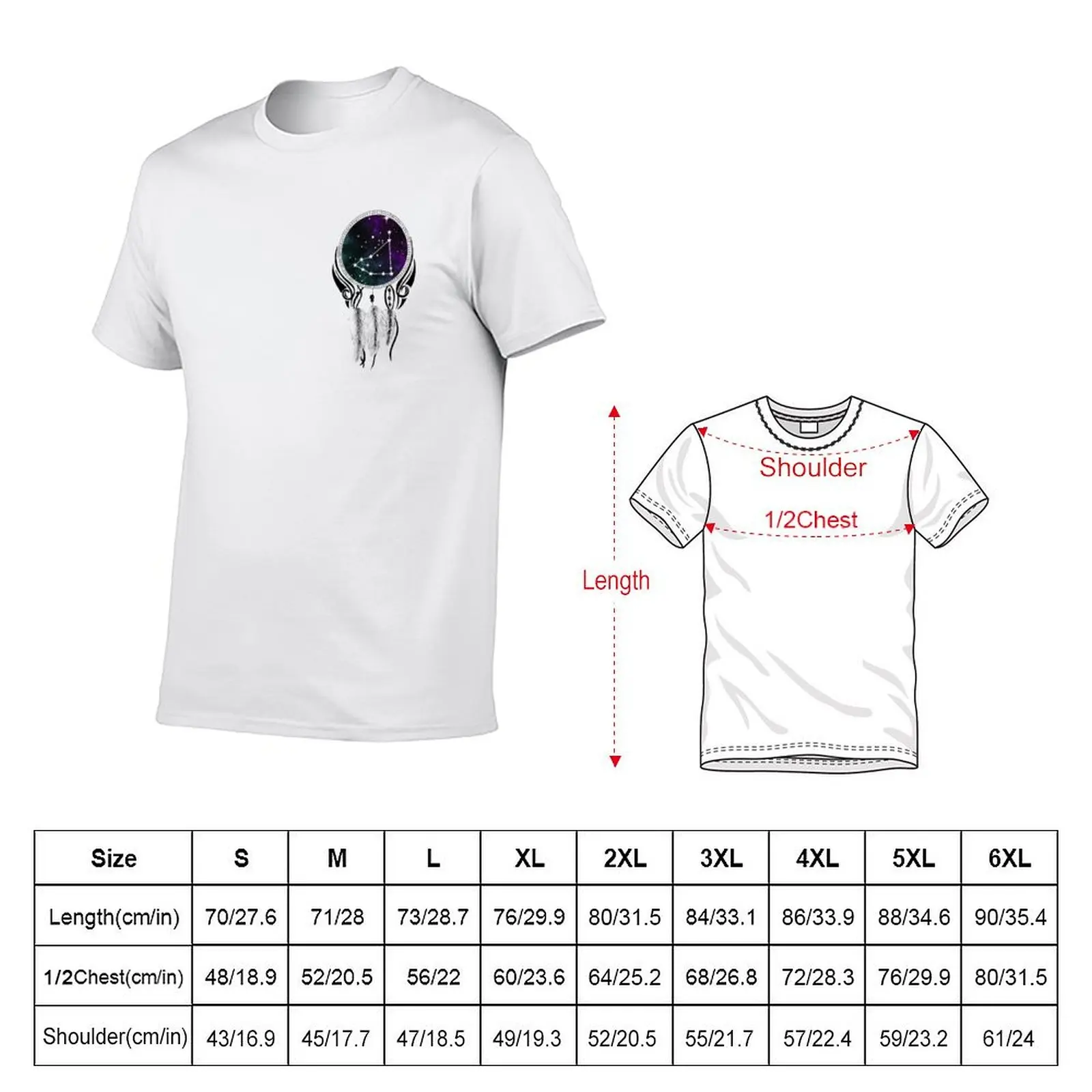 Capricorn constellation galaxy dreamcatcher T-Shirt Work Comfort T-Shirt for Men