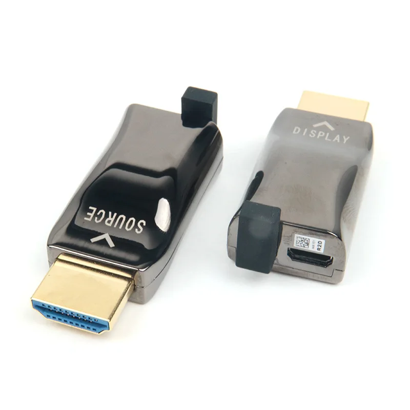 Mini 4K for HDMI 2.0 Version Dual-Core LC Optical Transceiver Extender High-Definition Video Fiber Optic Adapter Connectors