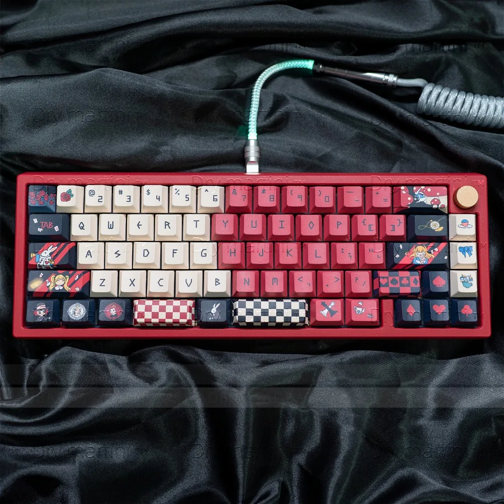 Alice 149 Keys, Cherry, Mechanical Keyboard Accessories PBT Keycaps for MX Switch Keyboard Keycaps