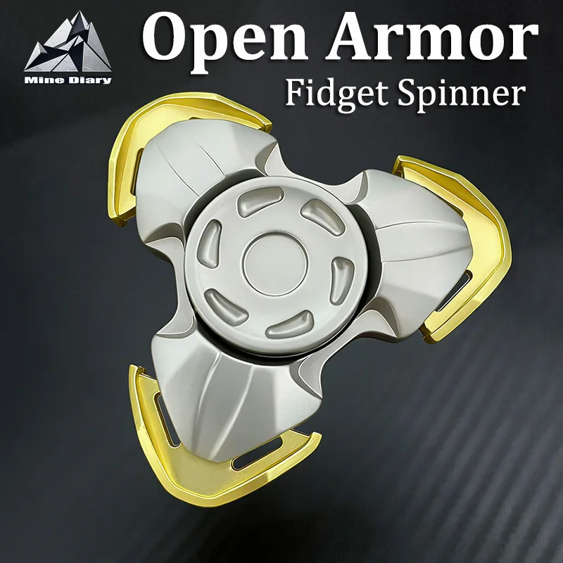 オープンアーマーフィジェットスピナー-edc-メタルハンドスピナー-adhd-ツール-オフィスのストレス解消とリラクゼーション用-フィジェットおもちゃ-創造性ギフト