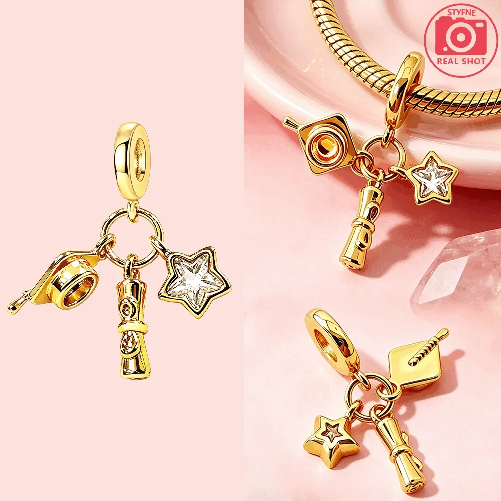 Originele vergulde S925 zilveren dierenbedels, luiaard octopus varken schildpad zirkoon kralen geschikt voor armband DIY sieraden cadeau voor vrouwen