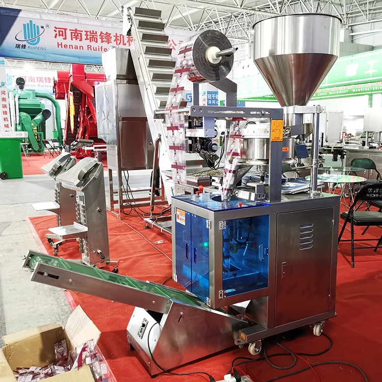 Small High Speed Automatic Measuring Cup Vertical Granular Rice Corn Grains Granule Filling Packing Machine