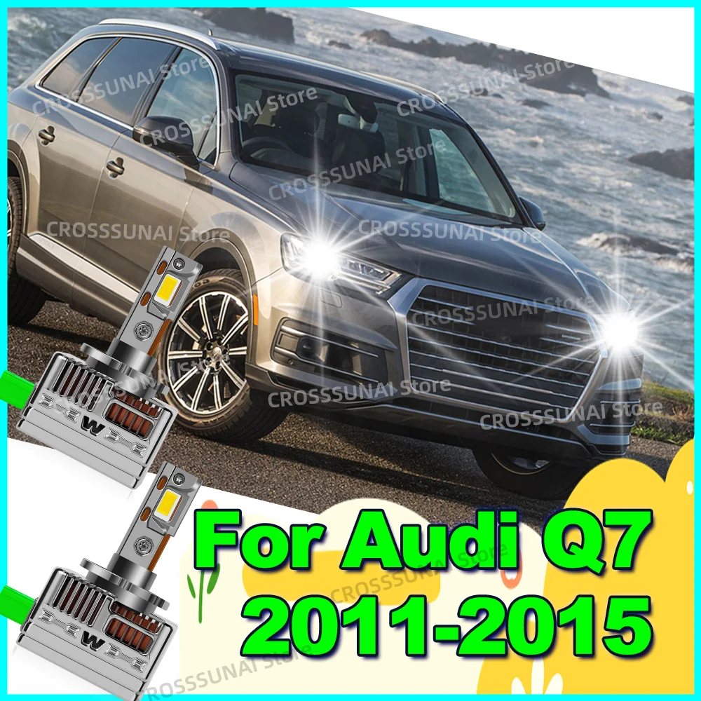 

LED Headlights HID Turbo 50000LM Two-sided CSP Chip Car Light For Audi Q7 2011 2012 2013 2014 2015