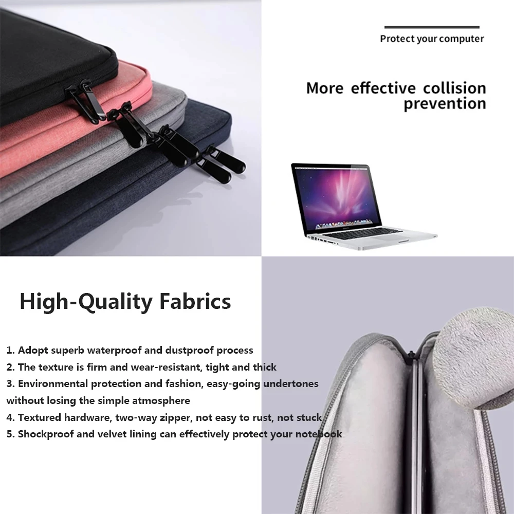 Waterproof Laptop Bag Tablet 11 12 13.3 14 15.6 Inch Laptop Case For MacBook Air Pro HP Dell Acer Notebook Computer Case