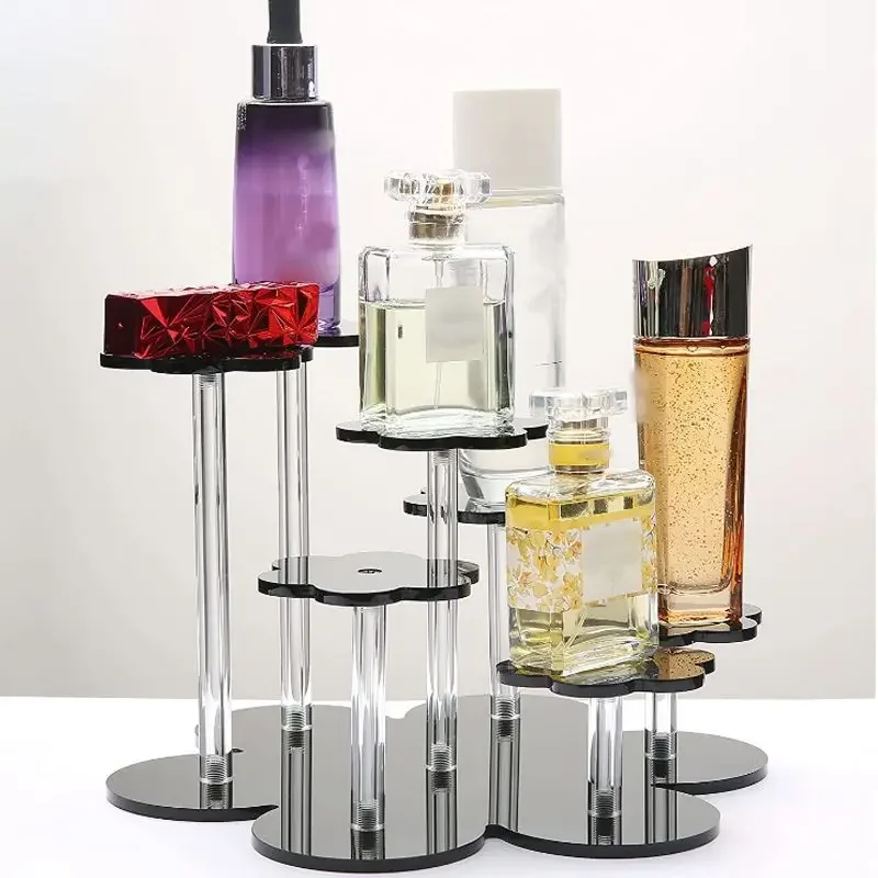 Transparent Acrylic Figurine Stand, Flower Shaped Figurine Booth, Toy Model, Anime Display, Jewelry And Ornament Display Stand