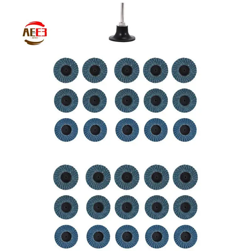 

AEE3-50 мм 2-дюймовый лепестковый диск, шлифовальный диск для роликового замка, абразивные инструменты, подходит для полировки металла, железа, удаления ржавчины, шлифовальный круг
