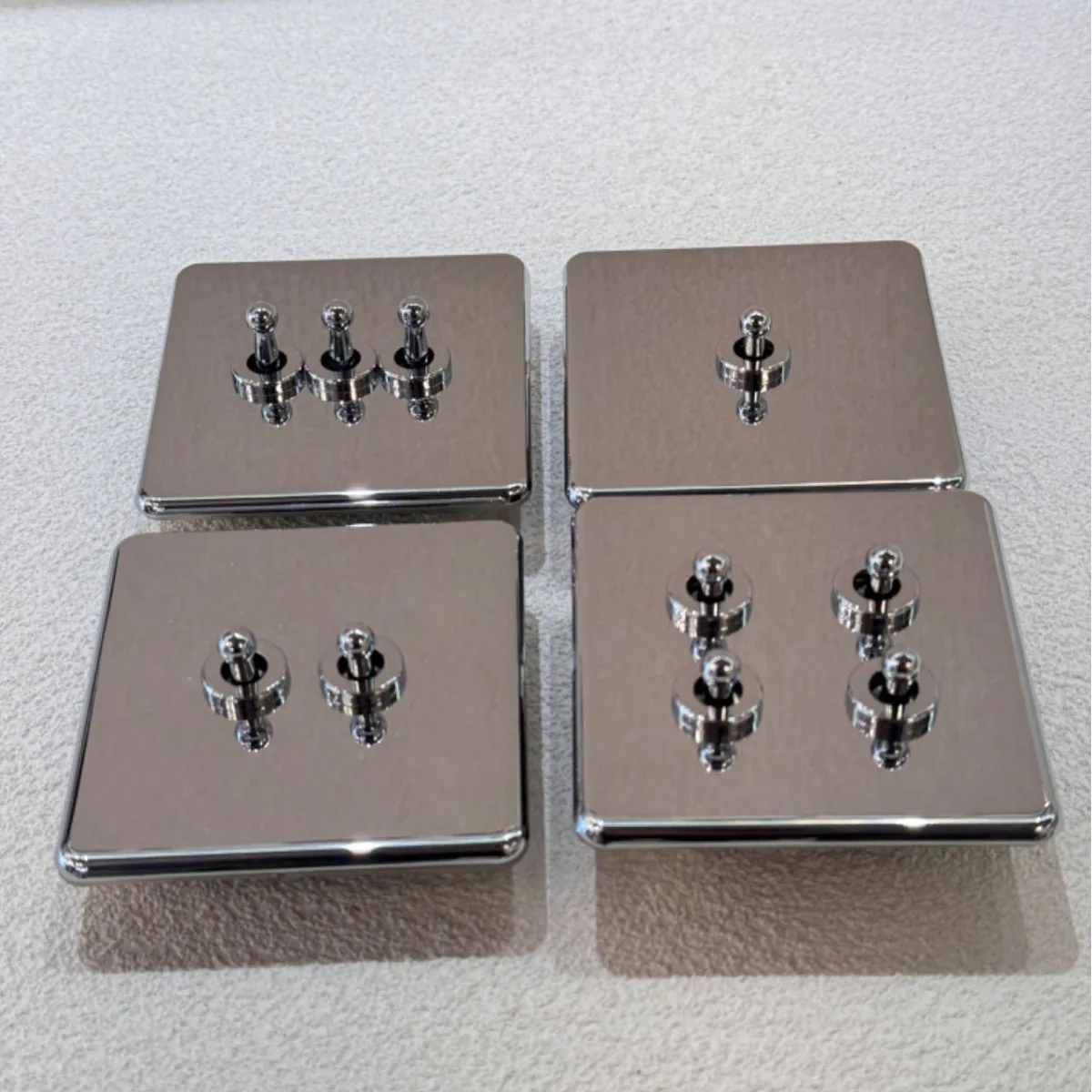 86, бытовое гладкое зеркало, серебряная розетка из нержавеющей стали, тумблер, хромированная вилка