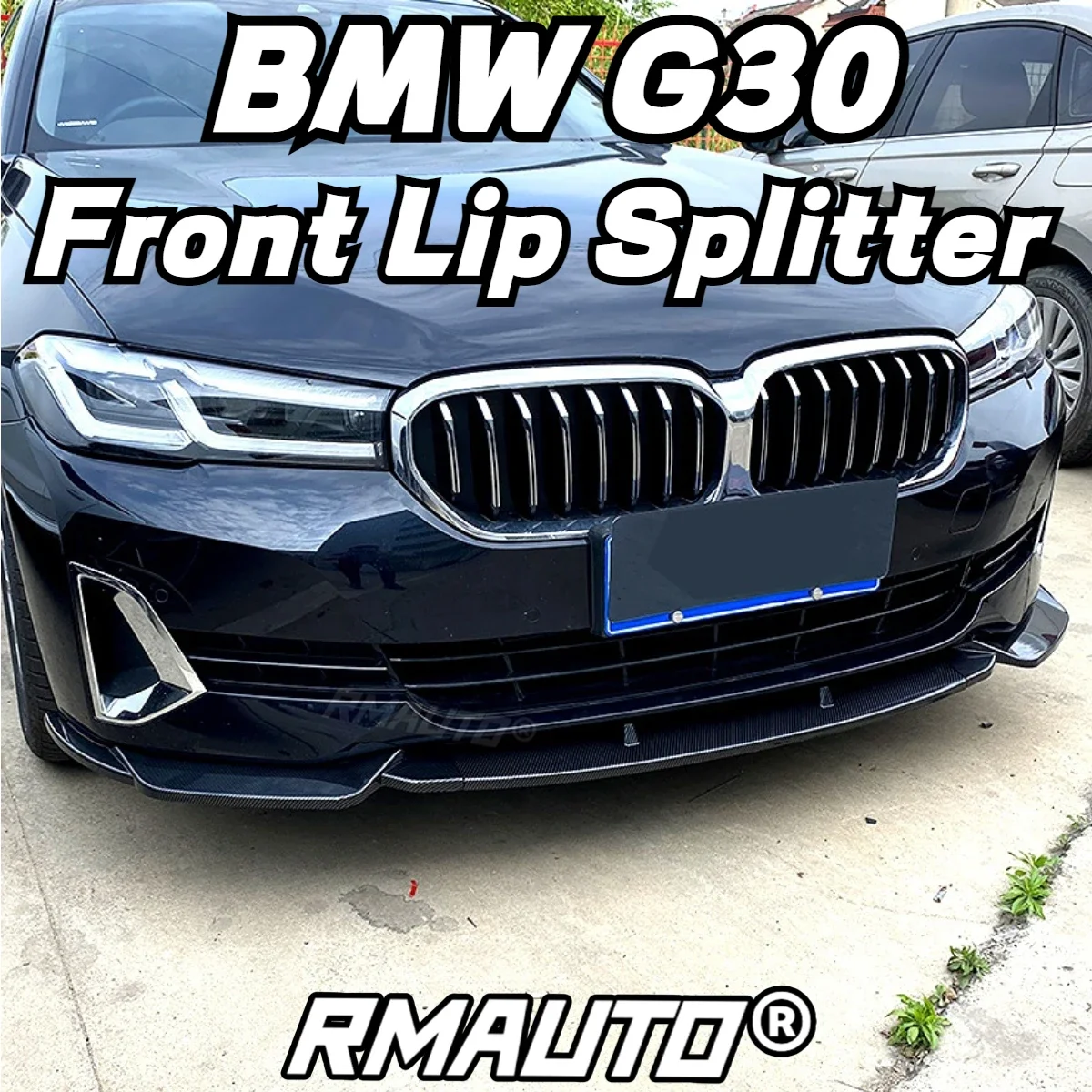 

Carbon Fiber Car Front Bumper Splitter Lip Spoiler Diffuser Bumper Cover Body Kit For BMW 5 Series G30 2021-2022 Car Accessories