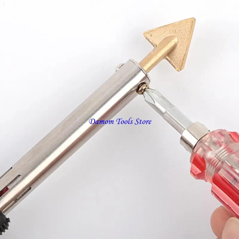 57BE Triangular Copper Heating Tip for Leather Smoothing and Plastic Restoration