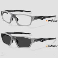 Blue Light Blocking Eye Protection TR90 Sports Reading Glasses Near&Far Bifocal Eyewear Outdoor Photochromic Sunglasses