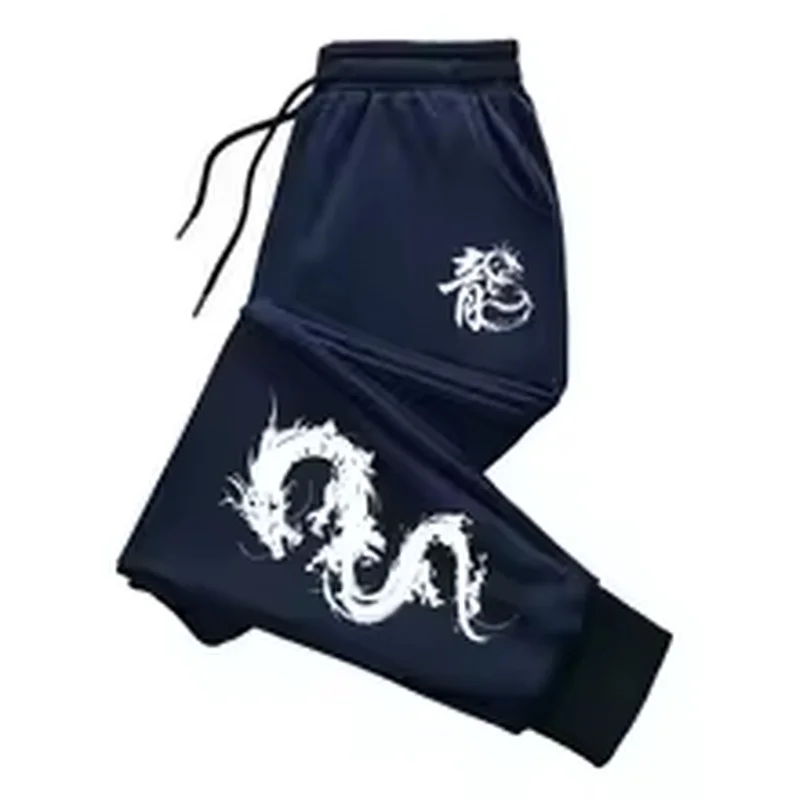 2026 Hot Sale Men's Casual Sweatpants Chinese Dragon Printed Trousers Male Home Outdoor Daily Fitness Sporty Jogging Pants