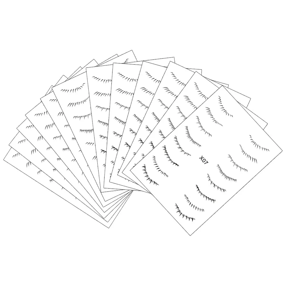 

12 Sheets Waterproof False Eyelash Stickers Lower Lash Paper Tattoos Disposable Eye Makeup Supplies eyelash extension stickers