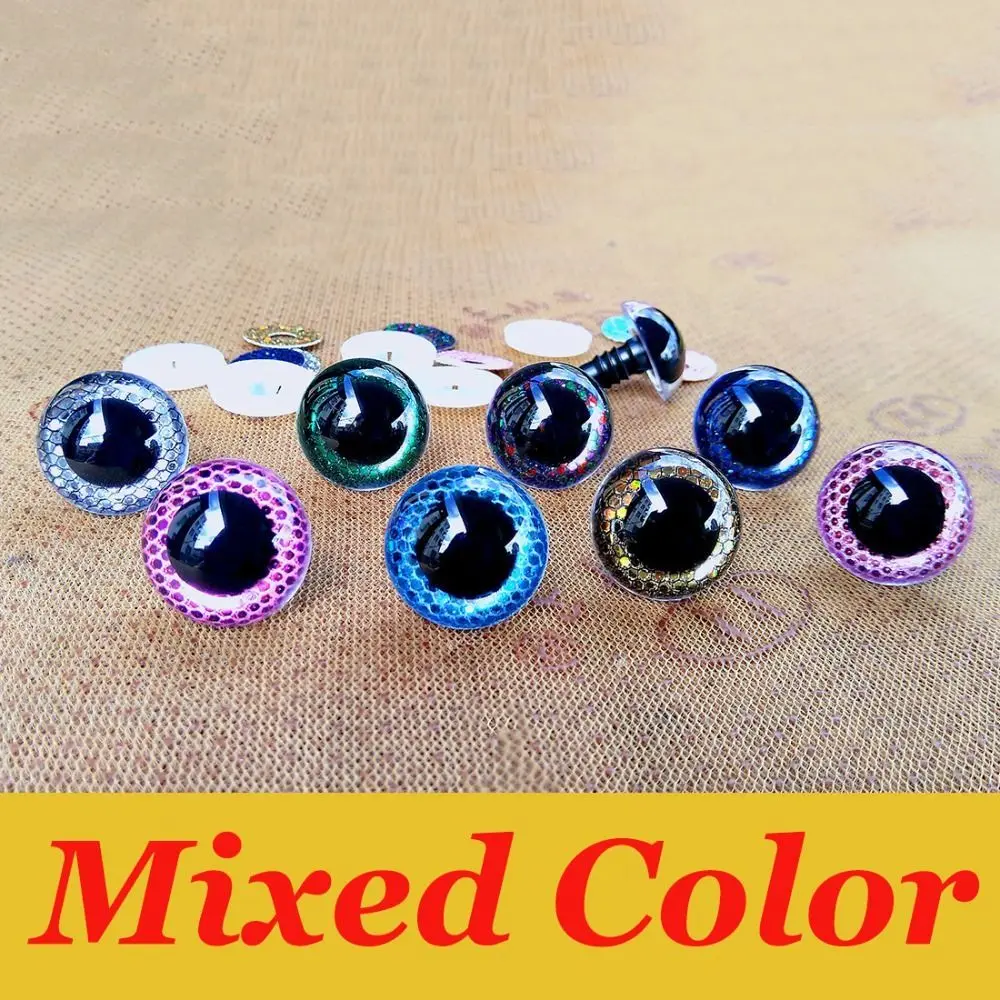 Stofftieraugen 3D Wabenkatzen-Sicherheitsaugen Amigurumi Glänzende Sicherheitsaugen für Amigurumi 18 mm Kristall-Katzenaugen