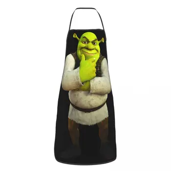 Custom Bib Monster Shrek Apron for Men Women Unisex Adult Chef Kitchen Cooking Animated Film Tablier Cuisine Gardening