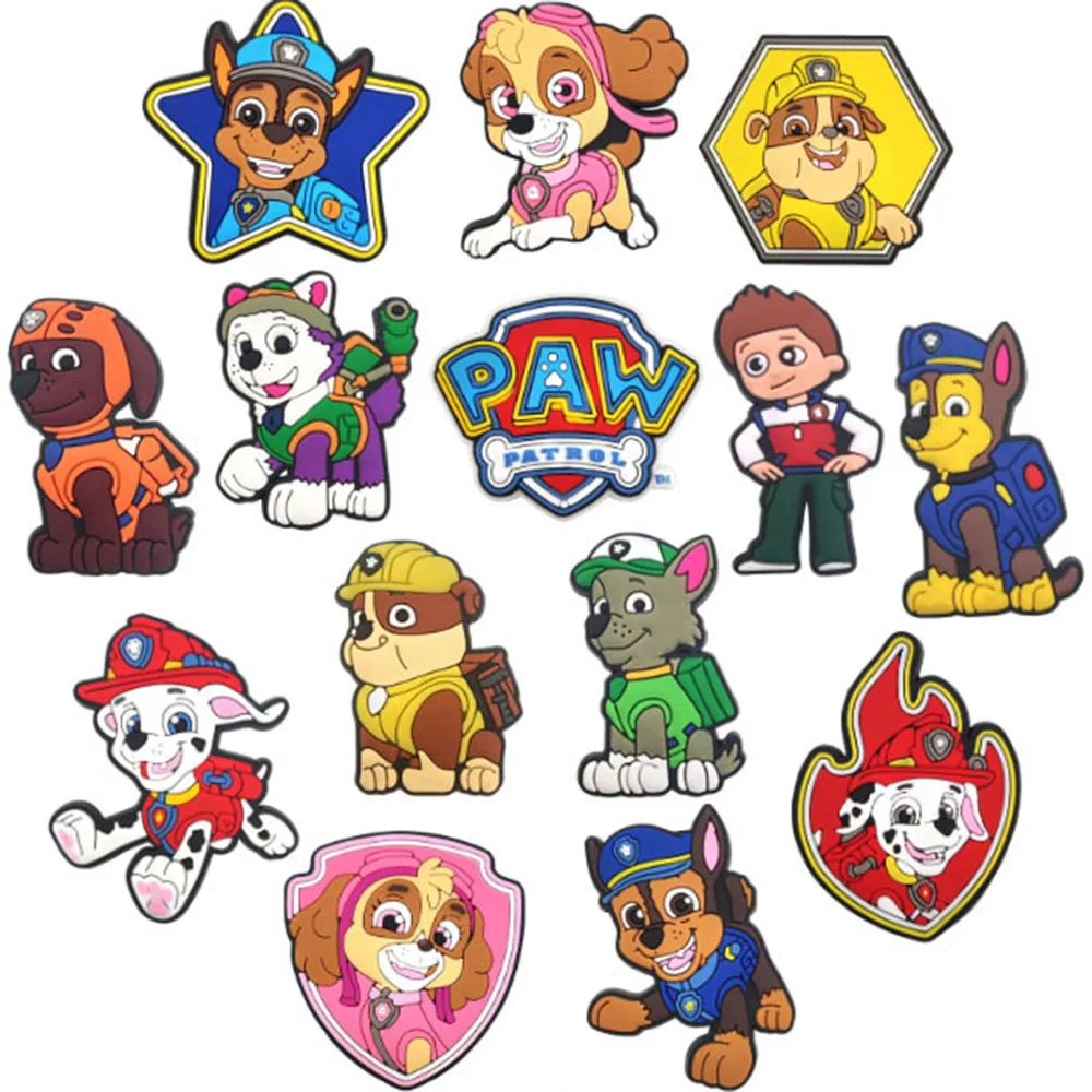 1pcs Cute Brave Dog Cartoon series Shoe Charms Accessories Shoe Decorations Fit Wristband Classic Clog Charms Party Present