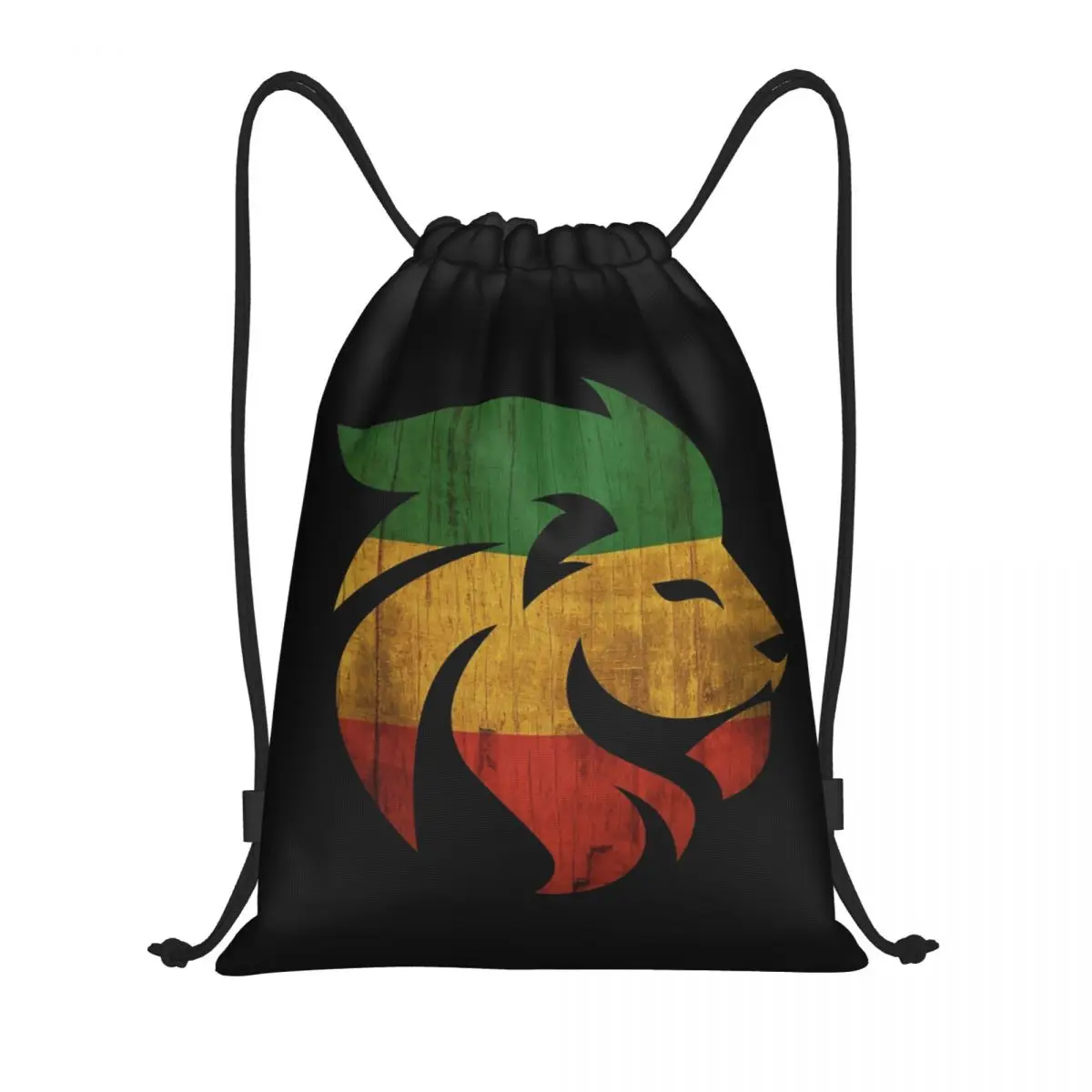Custom Lion Of Judah Rasta Jamaica Ethiopia Rastafari Drawstring Bag Women Men Lightweight Sports Gym Storage Backpack
