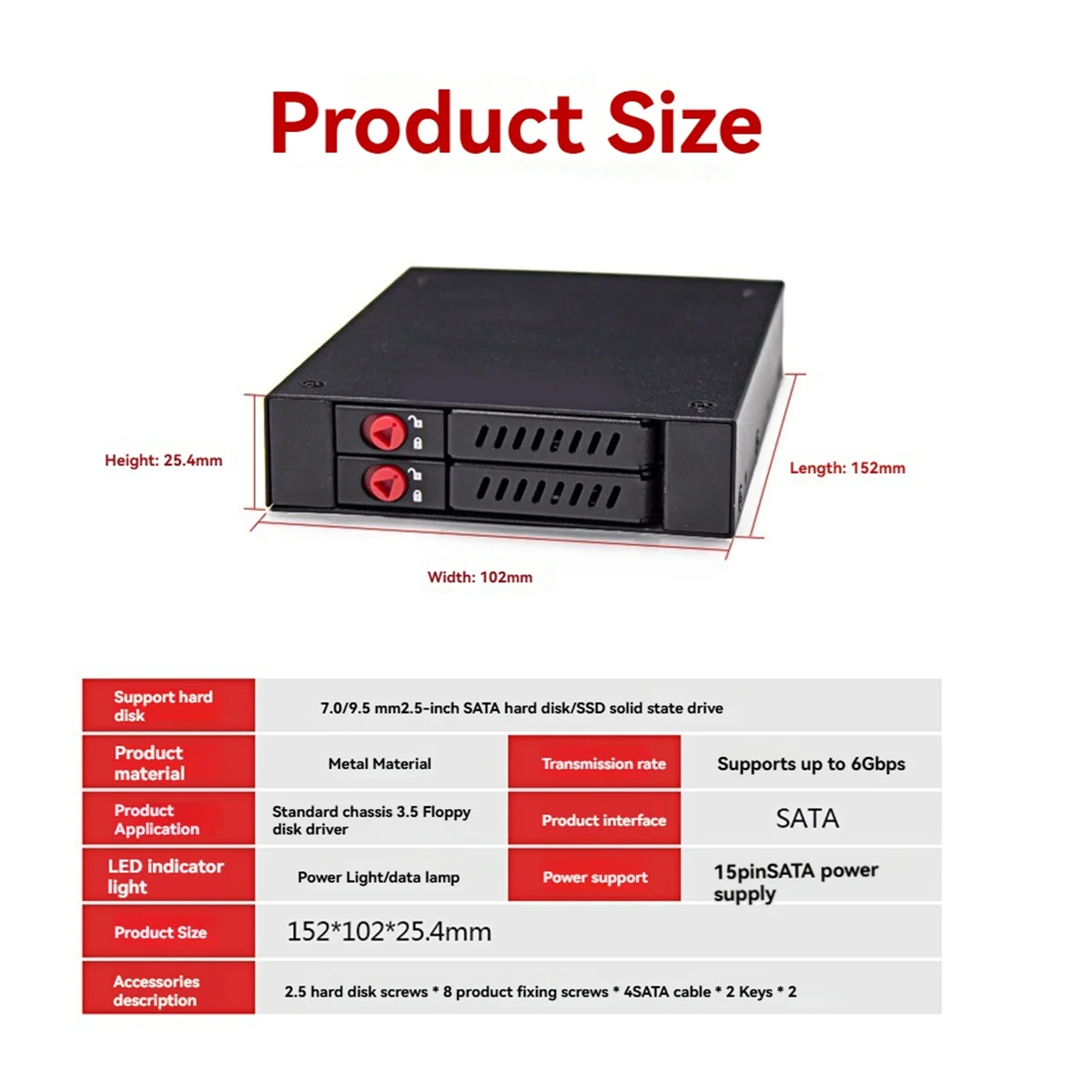 

2.5In SSD Laptap Hard Drive Box SATA Internal USB 3.0 6TB High-Speed