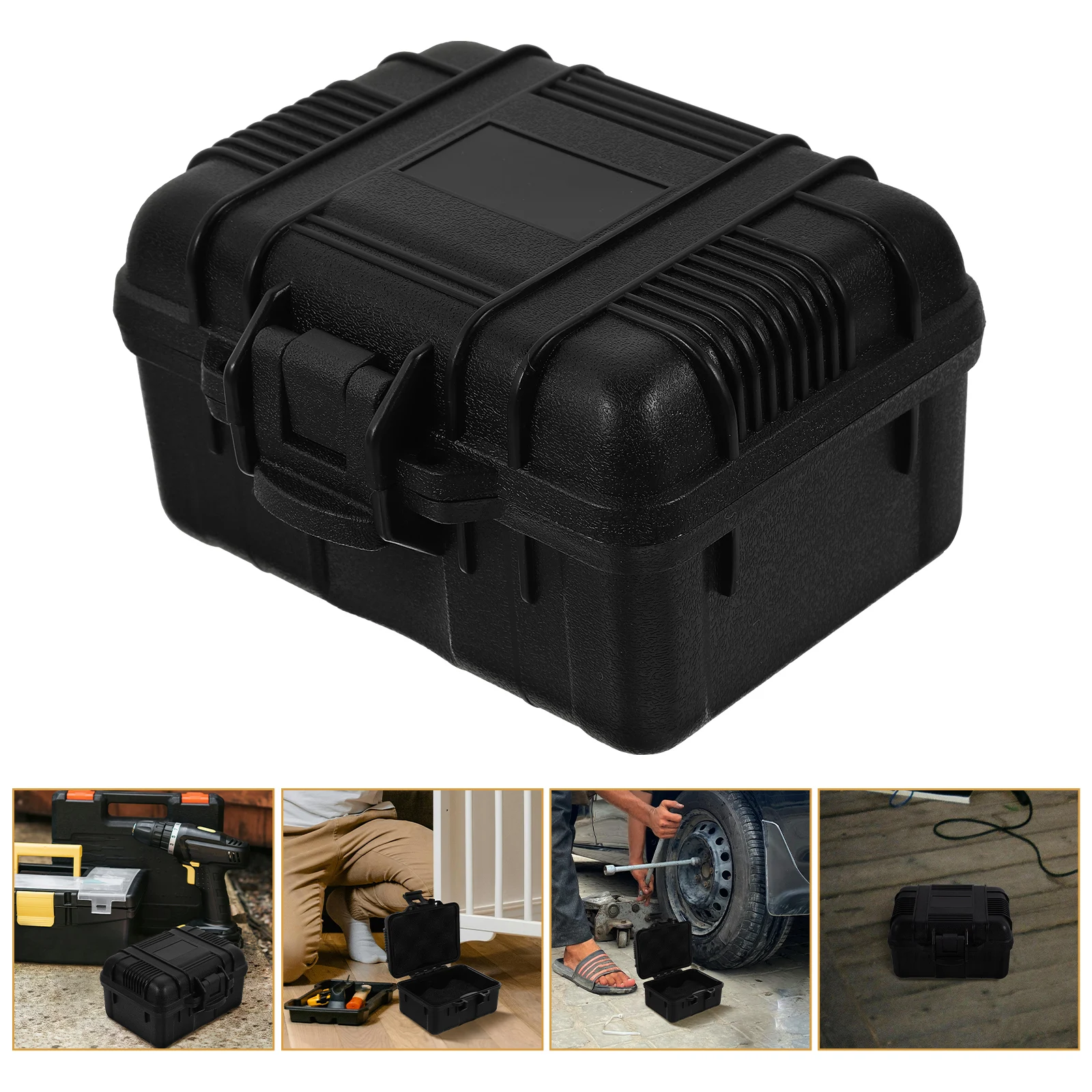

Lockable Plastic Toolbox Multifunctional Portable Tool Storage Box With Handle For Travel Outdoor Use Small Capacity Craft