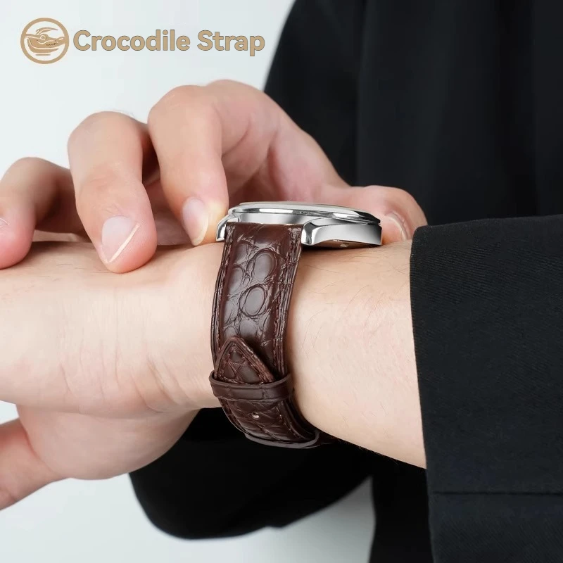 19mm 20mm 21mm 22mm 23mm Crocodile Leather Watchband for Tissot 1853 T035 T099 T063 Lilock T006 T41 Genuine Leather Strap Men