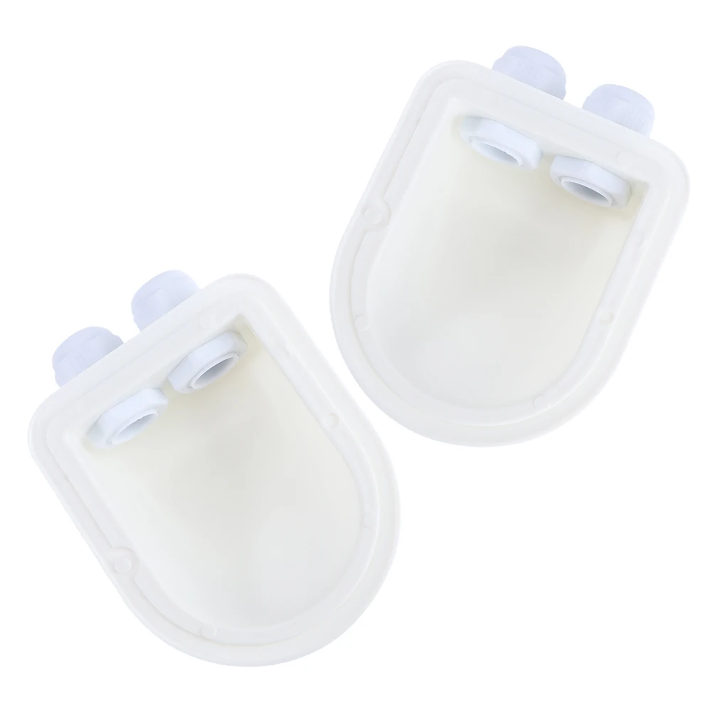 

Abs Plastic Solar Wire Entry Gland Dual Cable Housing Weather Resistant Junction Box For Rv Marine Boat Connector 2Pcs