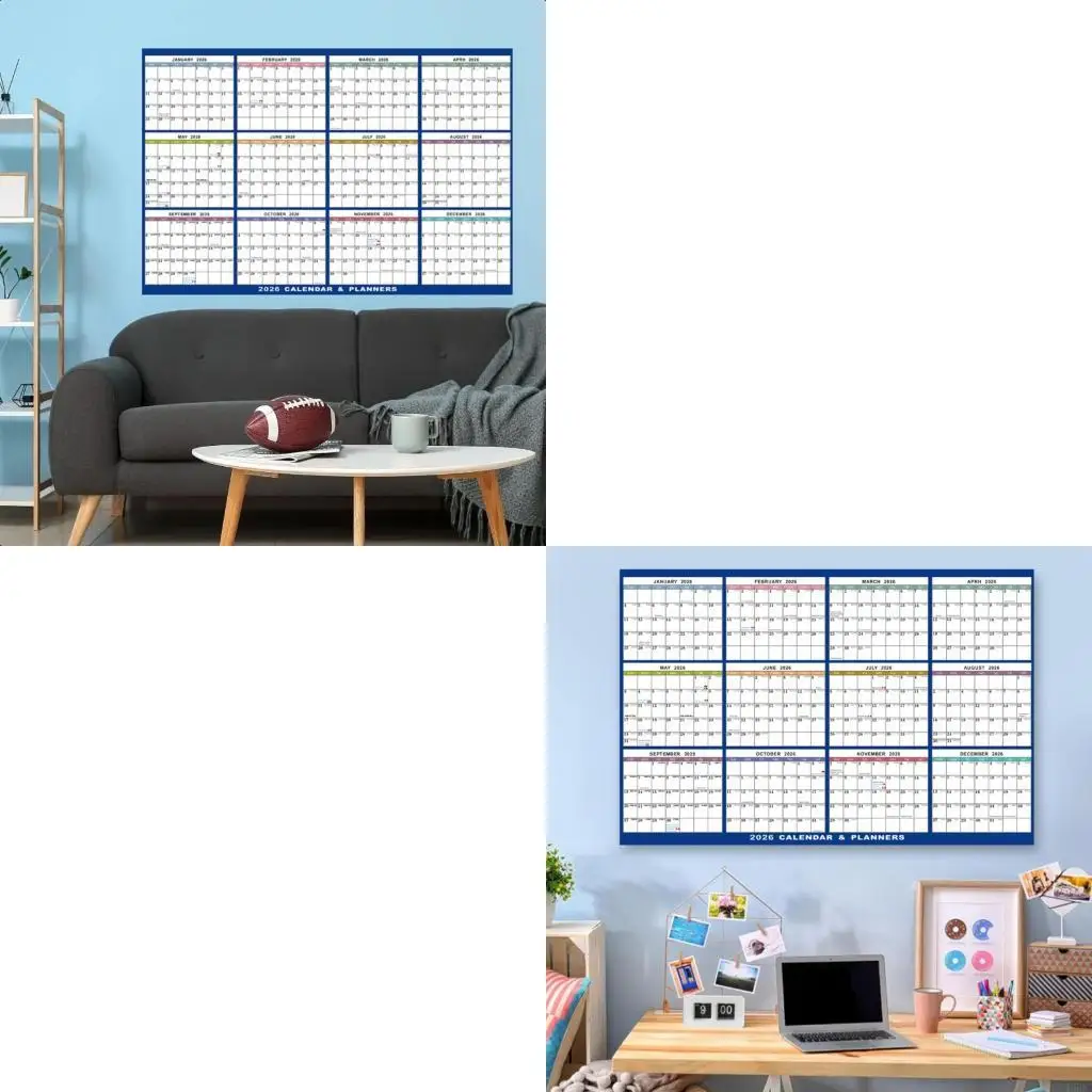 

2026 Yearly Planner Calendar Family Home Planner Calender Erasable Calendar D5QC