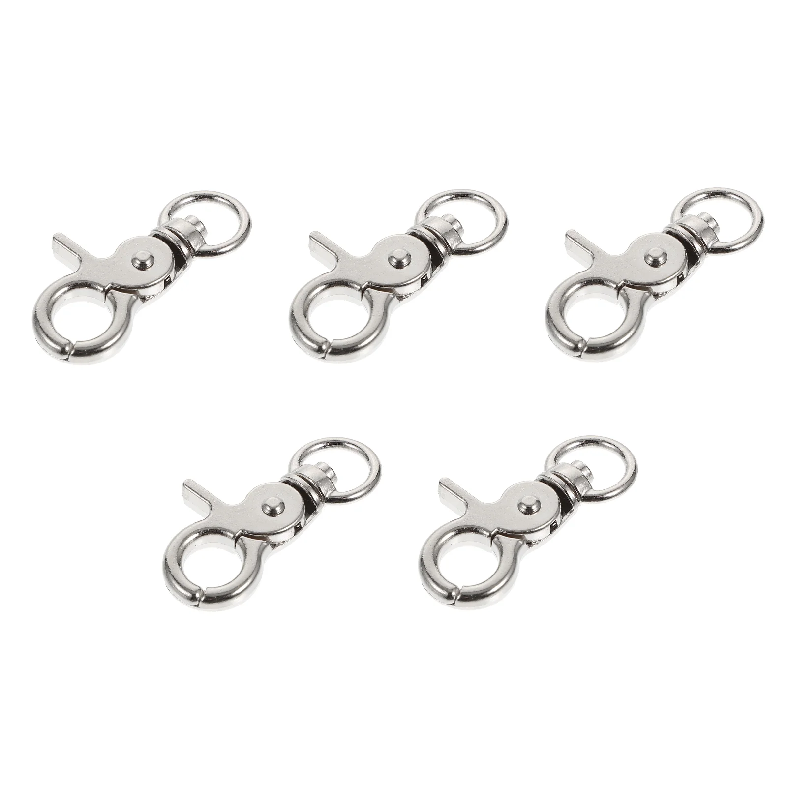 5 Pcs Key Fob Birdcage Lock Door Locks Parrot Snap Hooks Buckle Safety Silver Small