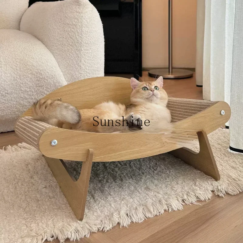 Swimming crab sisal cat scratching board wooden cat nest sofa does not drop crumbs universal in all seasons