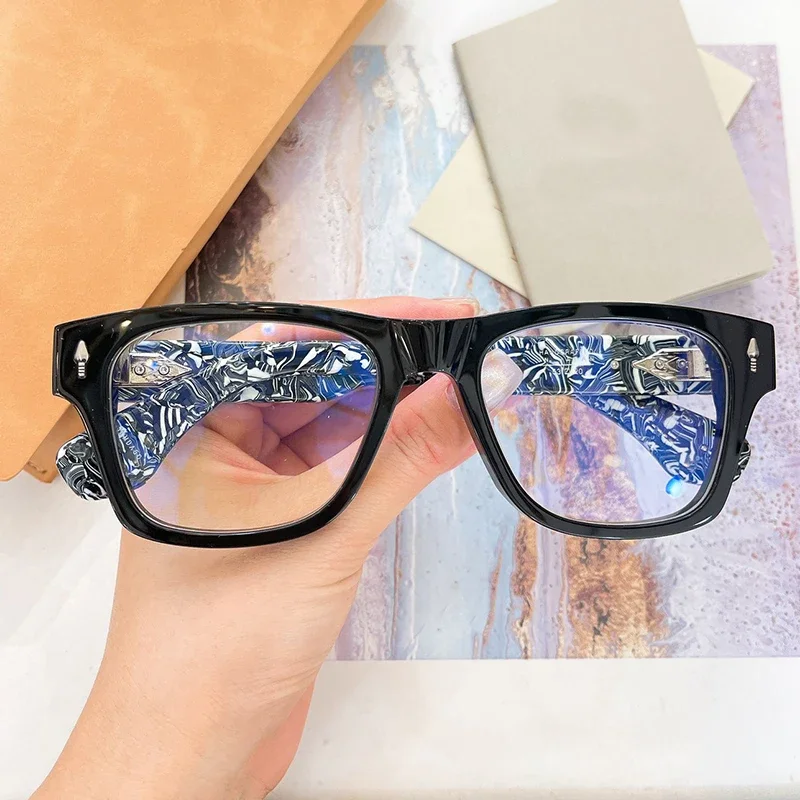 JMM DAYTON Japan Ins Style Designer Eyeglasses Prescription Optical Clear Lens Men Outdoor Acetate Glasses with Case