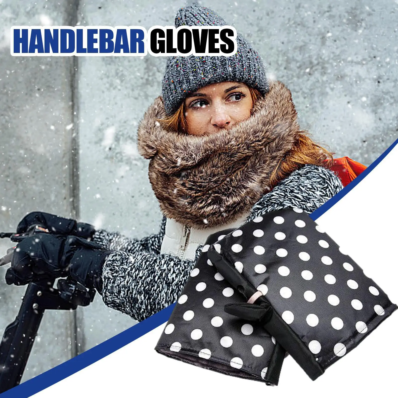 Motorcycle Handlebar Mittens Waterproof Thicken Gloves Fleece Lining Handlebar Mitts For Motorcycle Scooter ATV Snowmobile Cold