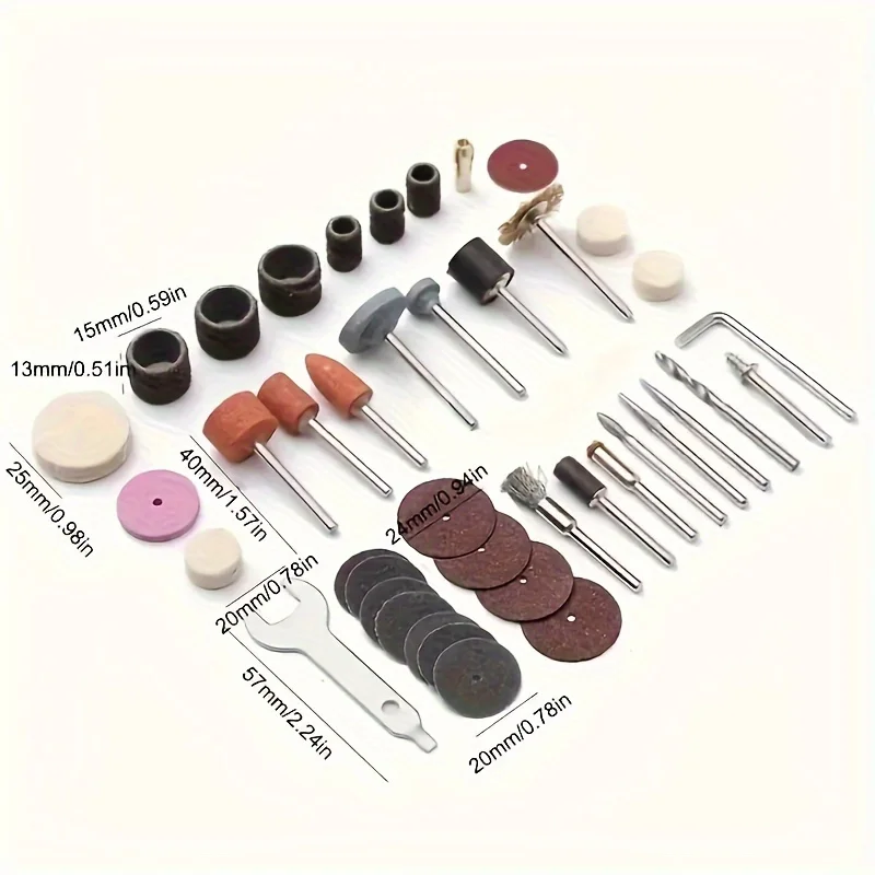 105pcs Mini Drill Multi-Rotary Tool Accessory Set Grinding and Polishing Rotary Tool Rotary Polishing Kit - Complete Cutting