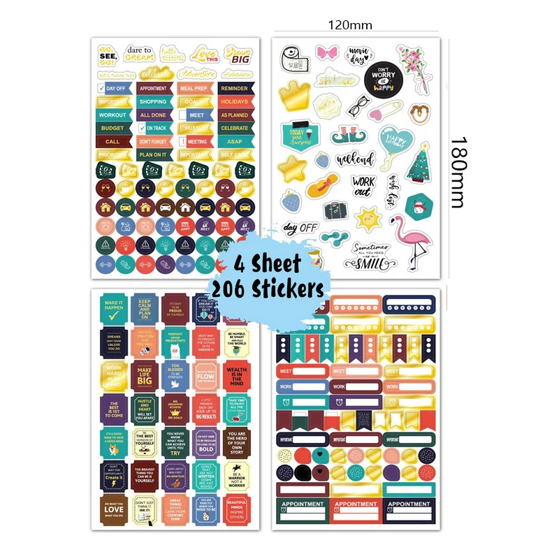 Raccoglitore budget A5/A6/A7 Accessori Notebook Acessórios Etichette scritte a mano Etichetta indicazione Lettera a colori Note Indice adesivi