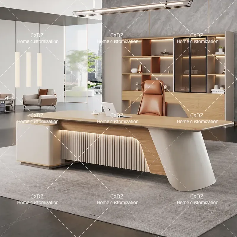 Luxury Executive Office Desk and Chair Set Thickened Blister President Table High End Boss Workstation for Manager Room