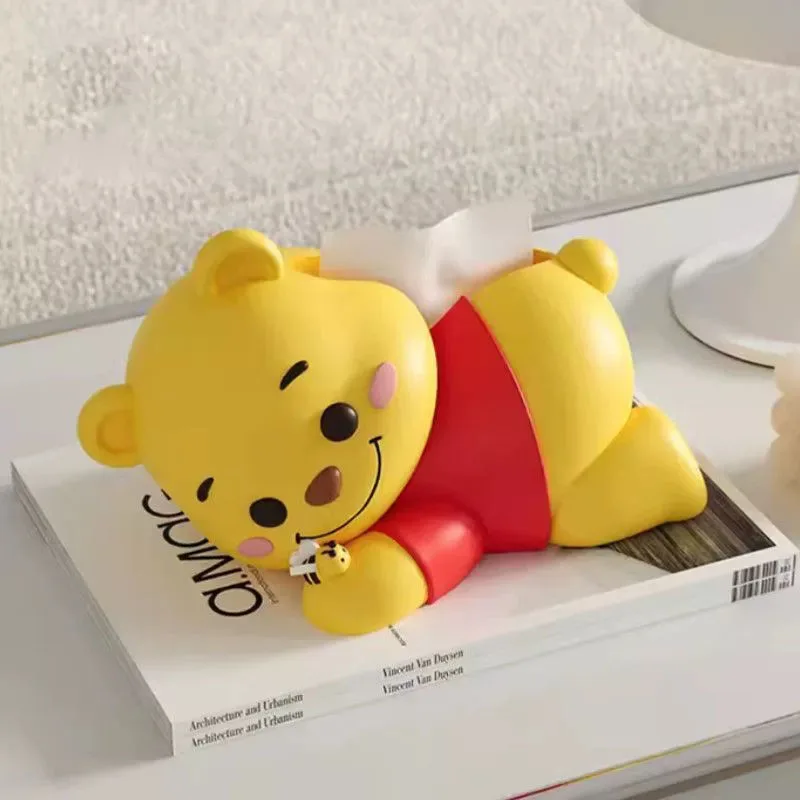 

Винни-Пух, милый мультяшный держатель для салфеток в форме лежащей осанки, креативная изысканная коробка для туалетной бумаги, домашние украшения, подарки