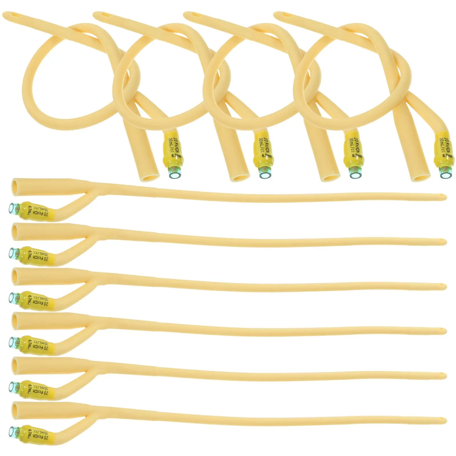 

12 Pcs Disposable Urethral Tube Urinary Catheter Dual chamber Probe White Safe Material Prostatic Patients Infirm Seniors