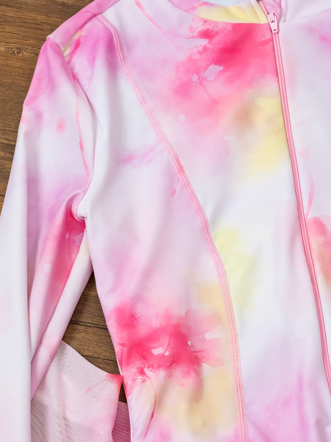 3 Buah Pakaian Renang Muslim Sederhana Burkini Femmes Baru Lengan Panjang dengan Pakaian Renang Kasa Merah Muda Romantis Pakaian Renang Arab SPF50 + Pakaian Pantai