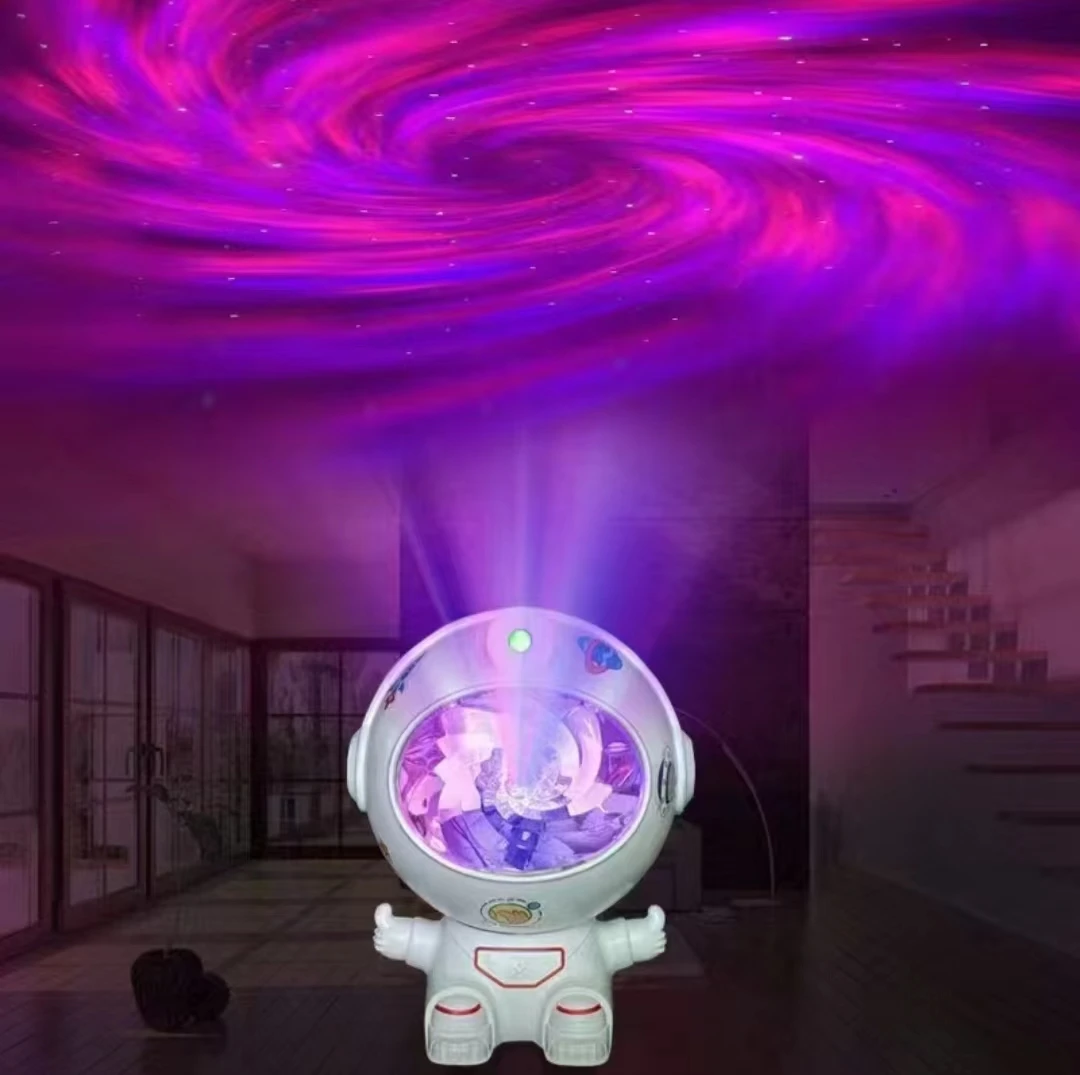 DIY Astronaut Galaxy Atmosphere Light Vortex Colorful Rotating Projection Light Laser Nebula Projector Night Light