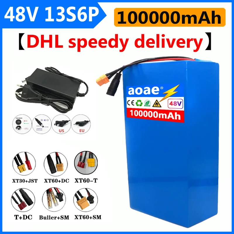 

Original 13S6P 48V 100Ah 18650 Lithium Battery Pack 1000W High Power built-in 50A BMS for power tool backup battery