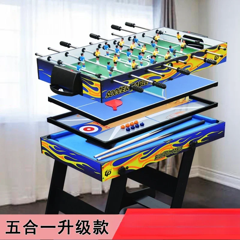 Topical Sports Multi functional Children's Billiards Table 5-in-1 Folding Football Machine Two person Interactive Parent Child G