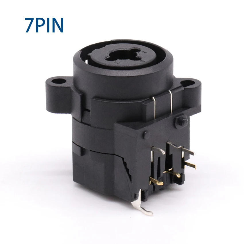 7pin Dual XLR Jack+6.35mm Female Socket Set XLR Microphone Jack 7pin Seat Audio Socket Panel Mounted Type